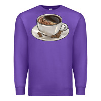 Purple coffee  americano Premium Sweatshirt - BarkalooDesign