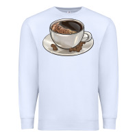 White coffee  americano Premium Sweatshirt - BarkalooDesign