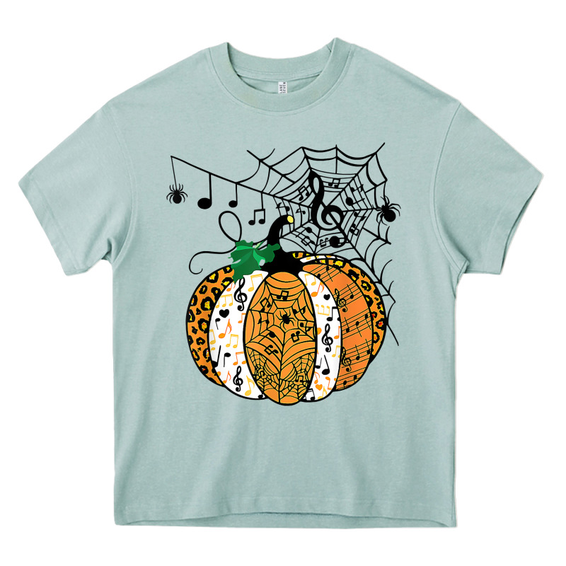 Halloween Pumpkin Music Symbols Music Teacher Halloween T Shirt Copy Heavy Core Tee by trangStudio | Teevron