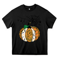 Black halloween pumpkin music symbols music teacher halloween t shirt copy Heavy Core Tee - trangStudio