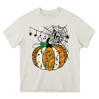 Cream halloween pumpkin music symbols music teacher halloween t shirt copy Heavy Core Tee - trangStudio
