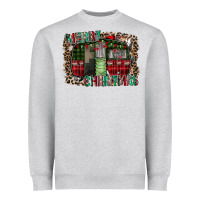 Heather Grey merry christmas caravan Heavyweight Sweatshirt - CowhideDigitalArt