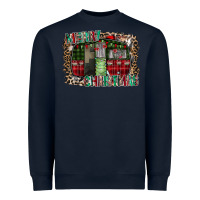 Navy merry christmas caravan Heavyweight Sweatshirt - CowhideDigitalArt