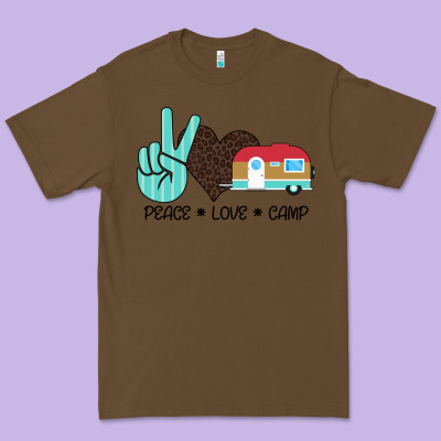 Peace Love Camp Premium Tee Designed By Bettercallsaul