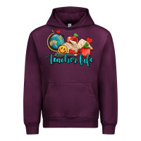Mauve Wine teacher life Urban Hoodie - AdoDesignShop