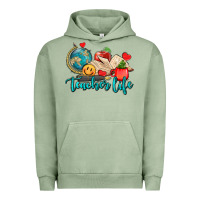 Pigment Oil Green teacher life Urban Hoodie - AdoDesignShop