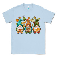 Dusty Blue Fall gnomes Classic Tee - NancyCooperArtShop