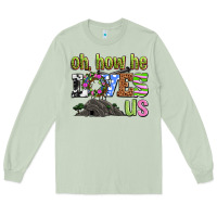 Matcha Easter Day Oh he loves us Long Sleeve Tee - OliviaCreatesArt