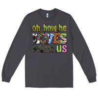Smoke Easter Day Oh he loves us Long Sleeve Tee - OliviaCreatesArt