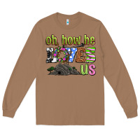 Toasted Coconut Easter Day Oh he loves us Long Sleeve Tee - OliviaCreatesArt