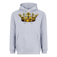 Heather Grey crown Heavyweight Hoodie - BarkalooDesign