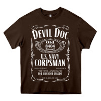 Chocolate Brown corpsman 8404 devildoc gift for corpsman t shirt Heavy Core Tee - trangStudio