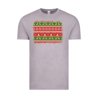 Vintage Zinc knitted christmas reindeer pine tree background Vintage Tee - Jasminsmagicworld