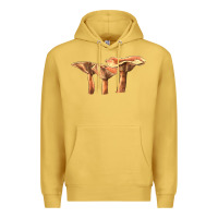 Antique Gold Lactarius Rufus Mushroom Illustrations Premium Hoodie - LillyAllenDesigns