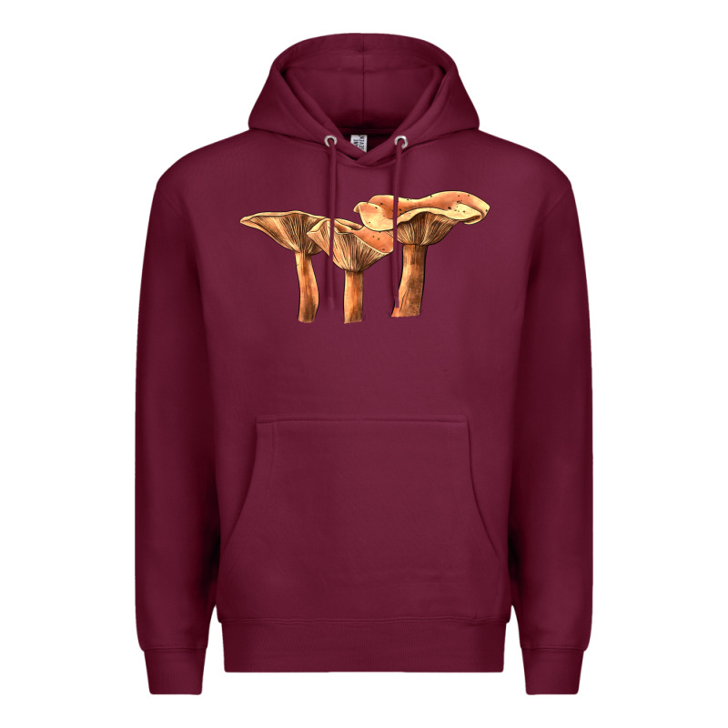 Lactarius Rufus Mushroom Illustrations Premium Hoodie by LillyAllenDesigns | Teevron