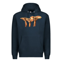 Navy Lactarius Rufus Mushroom Illustrations Premium Hoodie - LillyAllenDesigns