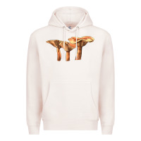 Pale Pink Lactarius Rufus Mushroom Illustrations Premium Hoodie - LillyAllenDesigns