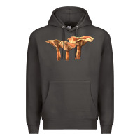Smoke Lactarius Rufus Mushroom Illustrations Premium Hoodie - LillyAllenDesigns