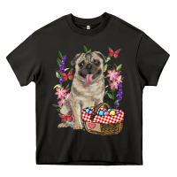 Asphalt Easter pug Heavy Core Tee - RanaPortraitStore