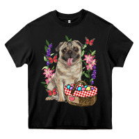 Black Easter pug Heavy Core Tee - RanaPortraitStore