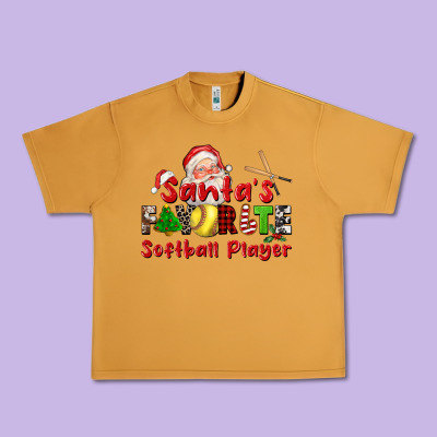 Santas Favorite Softball Player Urban Heavy Tee Designed By Cowgirlartshop