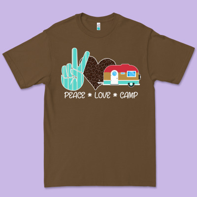 Peace Love Camp Premium Tee Designed By Bettercallsaul