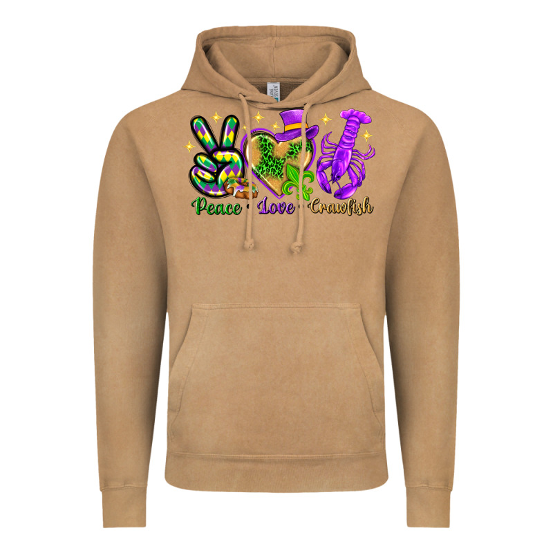 Peace Love Crawfish Vintage Hoodie by HowdyJamesFarm | Teevron