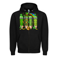 Black st. patrick's day teacher pencils Zipper Hoodie - Artiststas