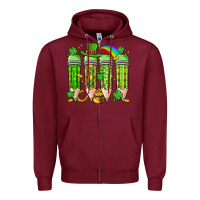 Burgundy st. patrick's day teacher pencils Zipper Hoodie - Artiststas