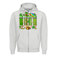 Dove Grey st. patrick's day teacher pencils Zipper Hoodie - Artiststas