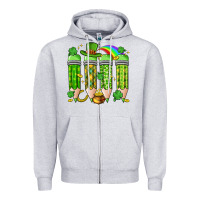 Heather Grey st. patrick's day teacher pencils Zipper Hoodie - Artiststas