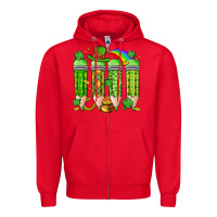 Red st. patrick's day teacher pencils Zipper Hoodie - Artiststas
