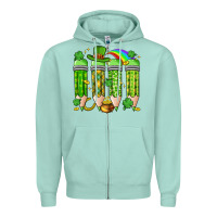 Seafoam st. patrick's day teacher pencils Zipper Hoodie - Artiststas