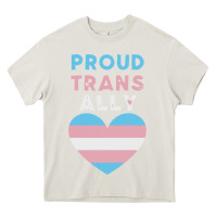 Cream proud trans ally transgender Heavy Core Tee - trangStudio