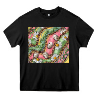 Black Easter Quail Egg And Daisy Heavy Core Tee - RanaPortraitStore
