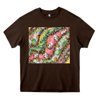 Chocolate Brown Easter Quail Egg And Daisy Heavy Core Tee - RanaPortraitStore