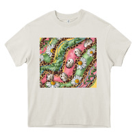 Cream Easter Quail Egg And Daisy Heavy Core Tee - RanaPortraitStore