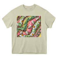 Mossy Easter Quail Egg And Daisy Heavy Core Tee - RanaPortraitStore