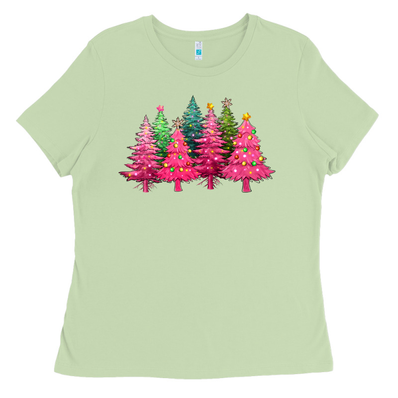 Christmas Tress With Lights Ladies Tee by texasbilliewilder | Teevron
