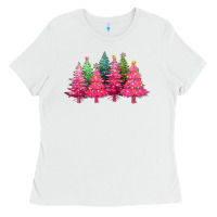 White christmas tress with lights Ladies Tee - texasbilliewilder