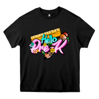 Black hello pre k Heavy Core Tee - JahusDesignShop