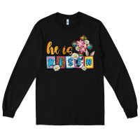 Black Easter Day He is risen Long Sleeve Tee - OliviaCreatesArt