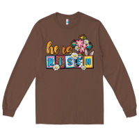 Chestnut Easter Day He is risen Long Sleeve Tee - OliviaCreatesArt