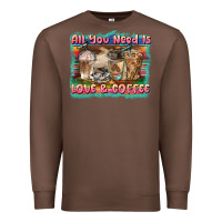 Chestnut all you need is love & coffee Premium Sweatshirt - BarkalooDesign