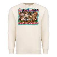 Sandshell all you need is love & coffee Premium Sweatshirt - BarkalooDesign