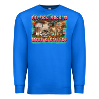 True Royal all you need is love & coffee Premium Sweatshirt - BarkalooDesign