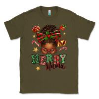 Army Green merry mama afro messy bun Classic Tee - texasbilliewilder