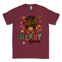 Burgundy merry mama afro messy bun Classic Tee - texasbilliewilder