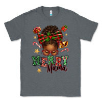 Charcoal Heather merry mama afro messy bun Classic Tee - texasbilliewilder
