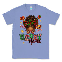 Colony Blue merry mama afro messy bun Classic Tee - texasbilliewilder